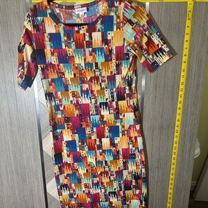 LuLaRoe  Disney Multicolor Abstract Midi Dress